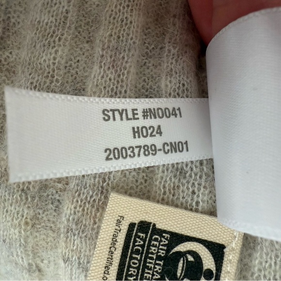 NWT Madewell Alpaca-Blend Mockneck Sweater Heather Stone - Picture 6 of 8